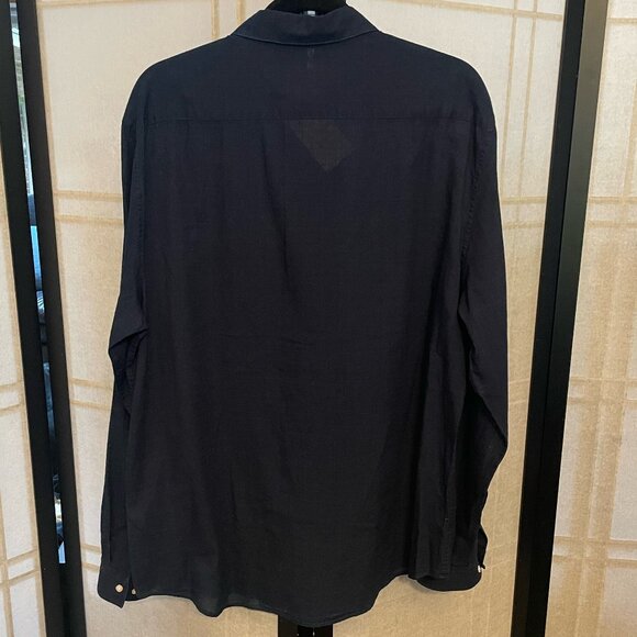 H&M Dark Navy Men's Cotton Shirt - Picture 5 of 6